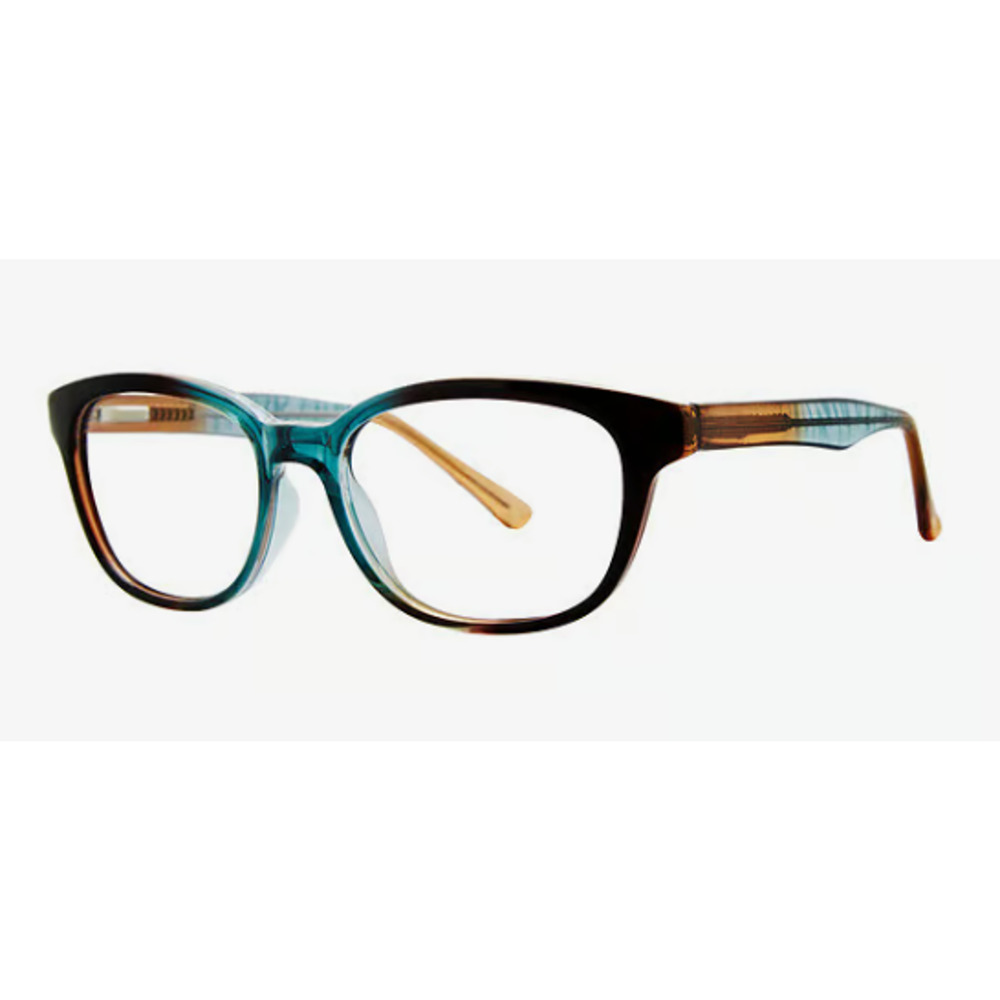 MODERN LIQUID MOCHA TEAL ROUND DESIGNER EYEGLASSES FRAMES 50-18-140
